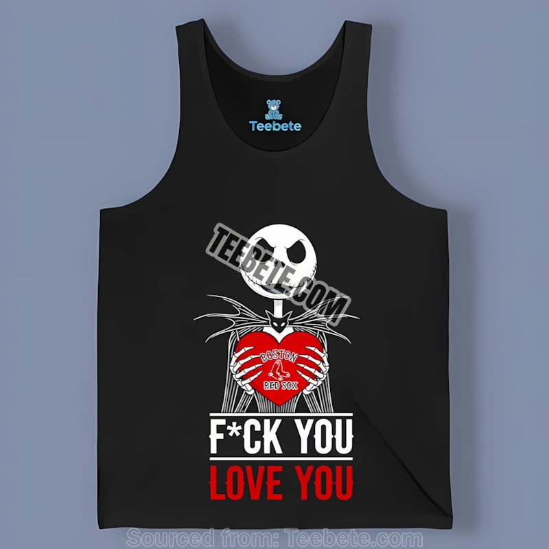 Jack Skellington Boston Red Sox Heart Trendy Tanktop Jack Skellington Boston Red Sox Heart Trendy Tanktop