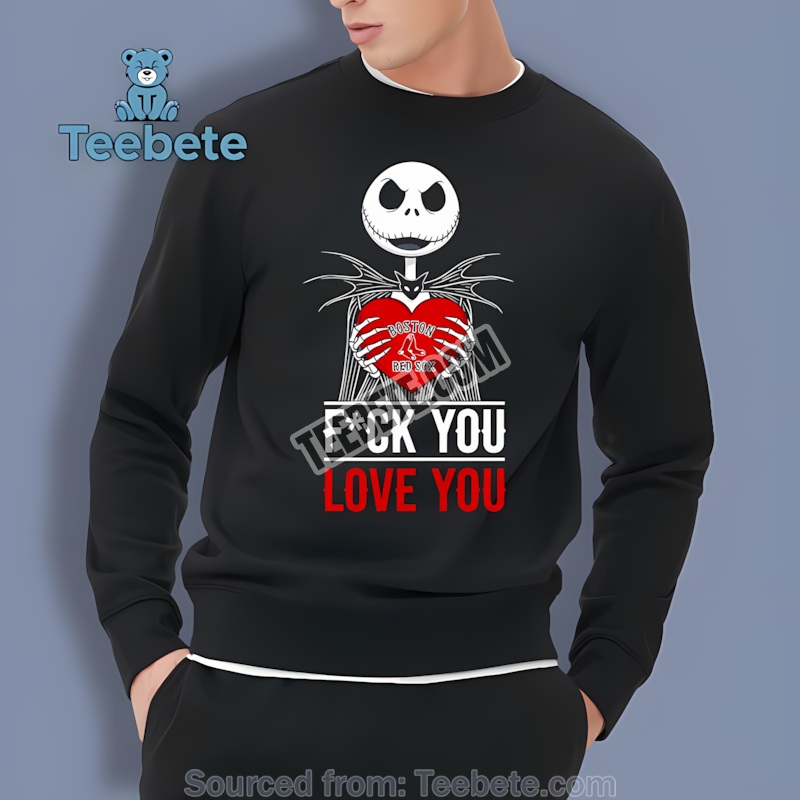Jack Skellington Boston Red Sox Heart Trendy Sweatshirt Jack Skellington Boston Red Sox Heart Trendy Sweatshirt