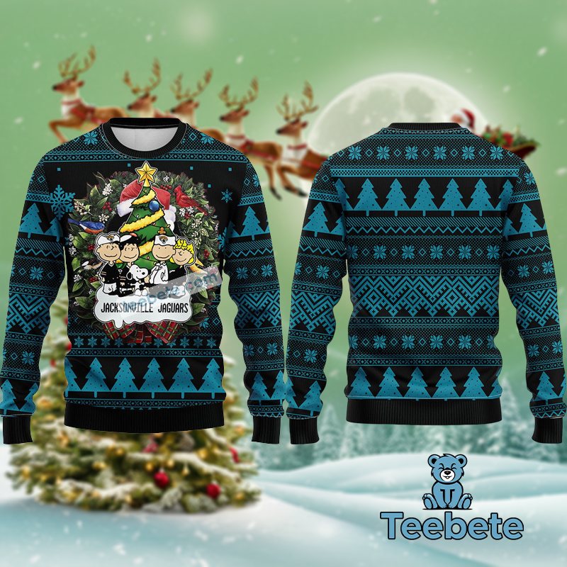 Jacksonville Jaguars Snoopy Charlie Brown Christmas Ugly Sweater For Ladies Womens Jacksonville Jaguars Snoopy Charlie Brown Christmas Ugly Sweater For Ladies Womens
