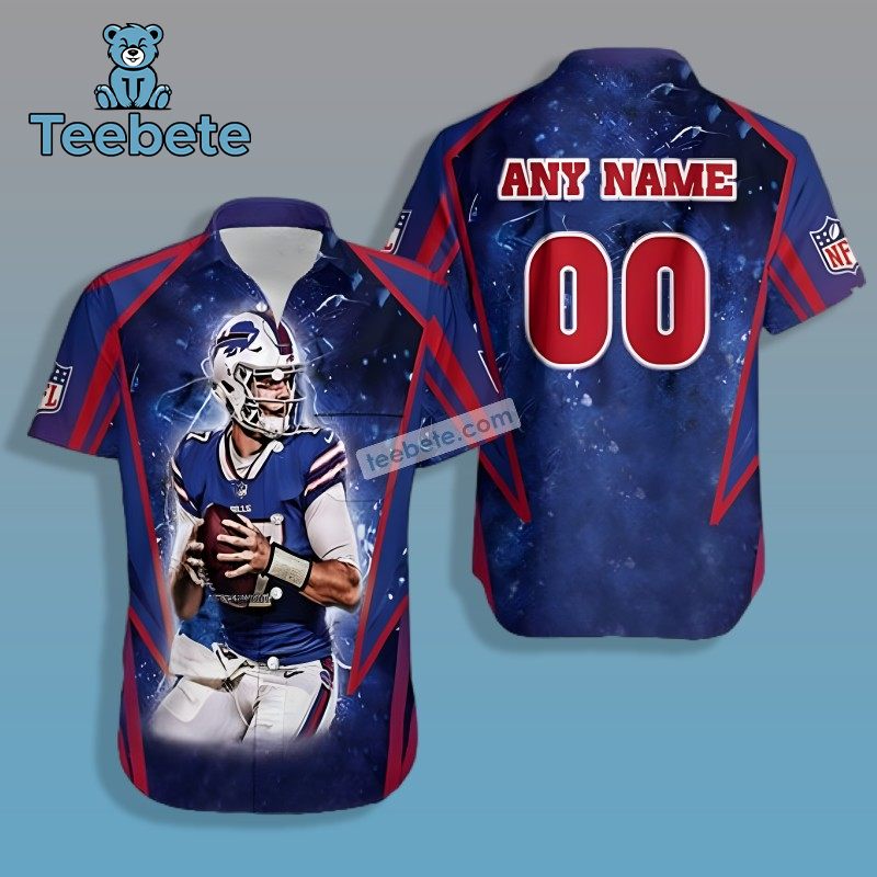 Buffalo Bills Josh Allen Funny Blue Hawaiian Shirt