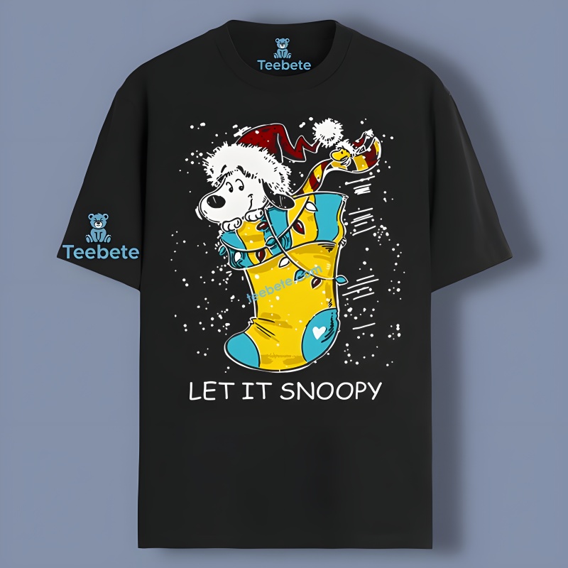 Let It Snoopy Woodstock In Sock Shirt Idea
