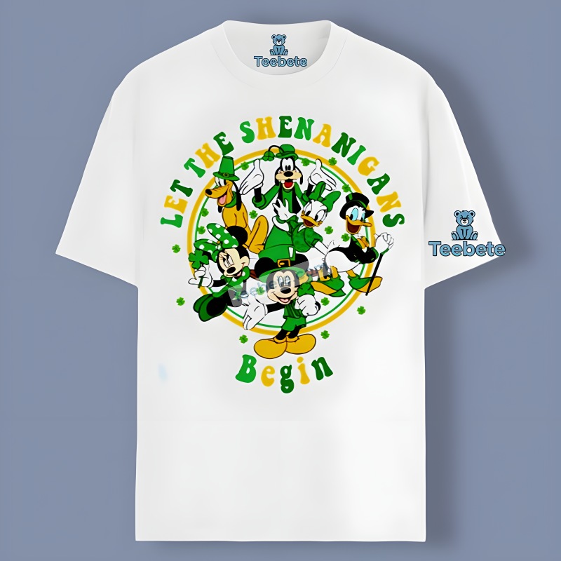 Let The Shenanigans Begin Disney Mickey St Patricks Day Shirts