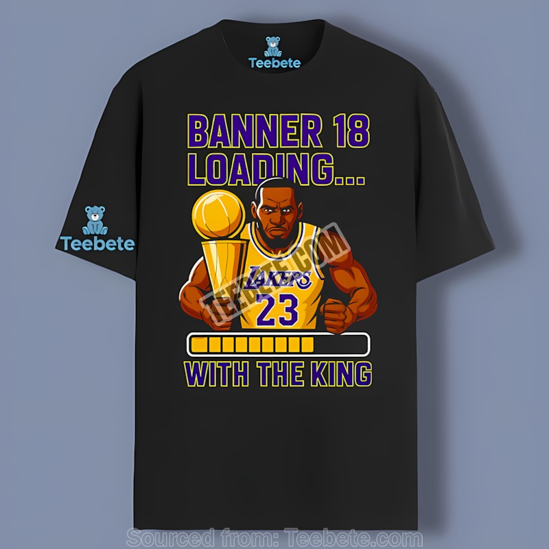 Los Angeles Lakers Playoffs 2025 Banner 18 With The King Tee