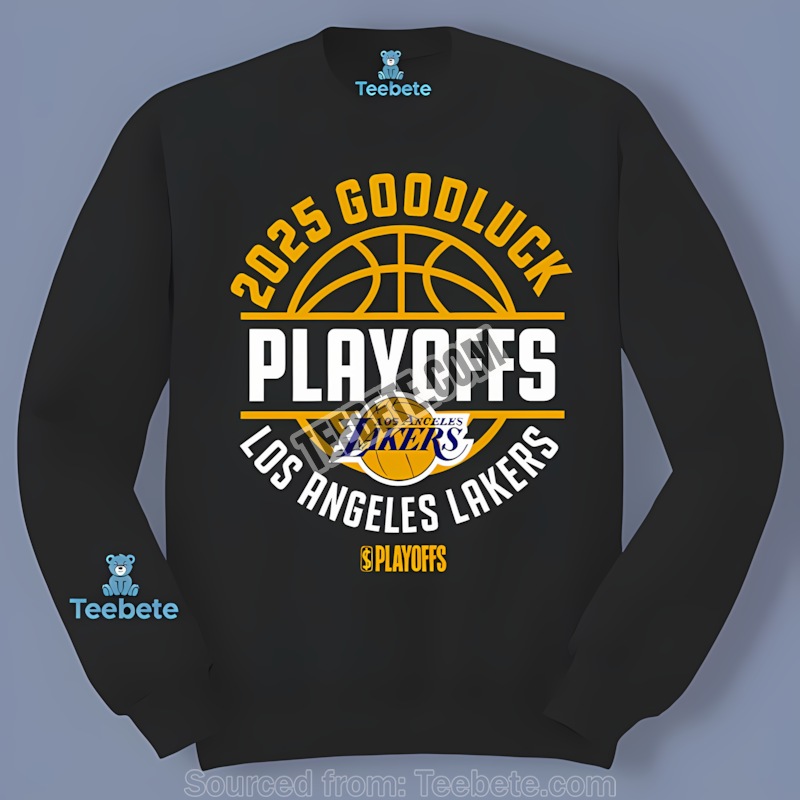Los Angeles Lakers Playoffs 2025 Goodluck Trendy Long Sleeve Los Angeles Lakers Playoffs 2025 Goodluck Trendy Long Sleeve