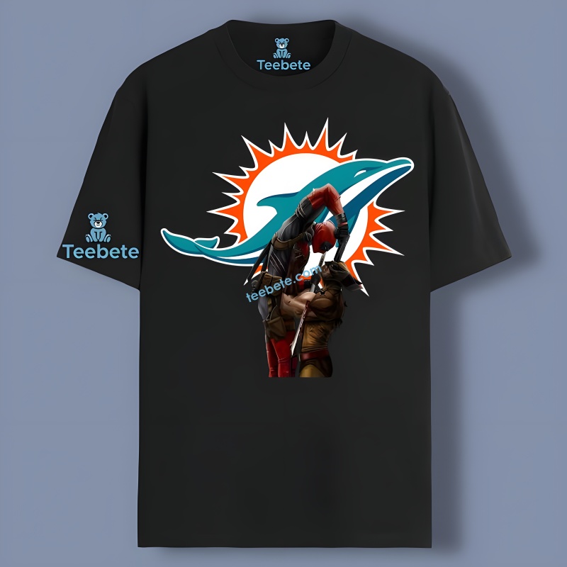 Miami Dolphins Wolverine Deadpool Fan Tee Marvel Character