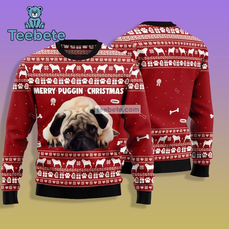 Merry Pigmas Ugly Christmas Sweater Black Best