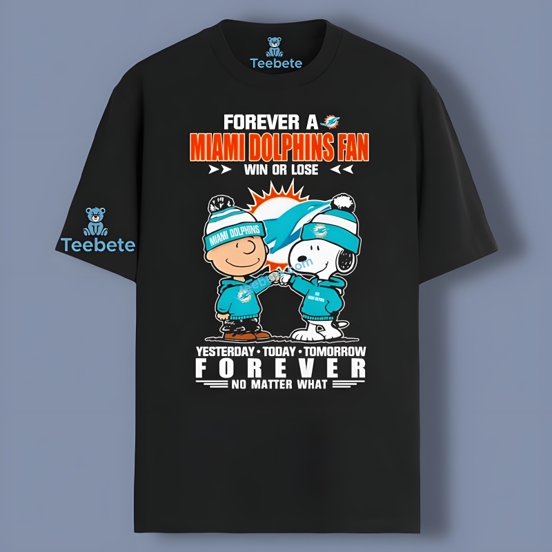 Miami Dolphins Black Fan Tshirt For Girls