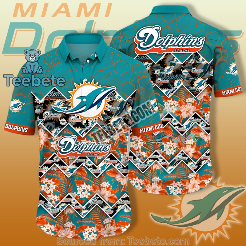 Miami Dolphins Grateful Dead Skeleton Surfing Green Quality Hawaiian Shirts