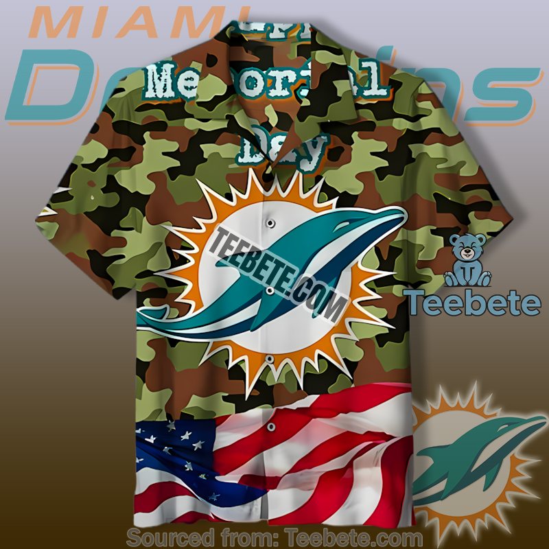 Miami Dolphins Vs Veteran Pattern Hawaiian Shirt Style