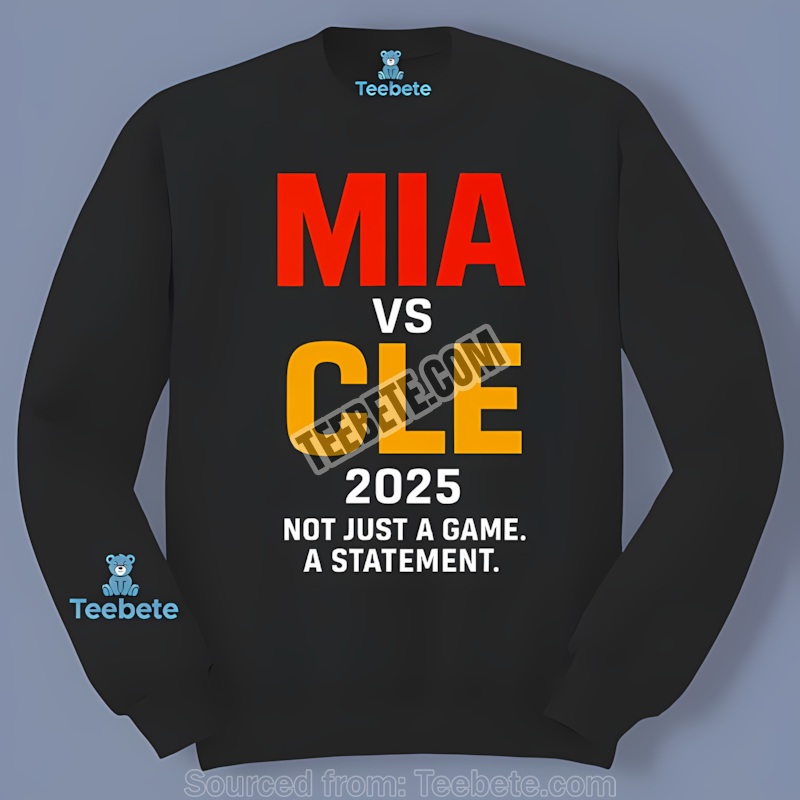Miami Heat Vs Cleveland Cavaliers Mia Vs Cle Bold Playoffs Long Sleeve Miami Heat Vs Cleveland Cavaliers Mia Vs Cle Bold Playoffs Long Sleeve