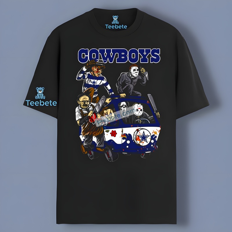 Michael Myers Freddy Jason On Dallas Cowboys Bus Classic Shirt