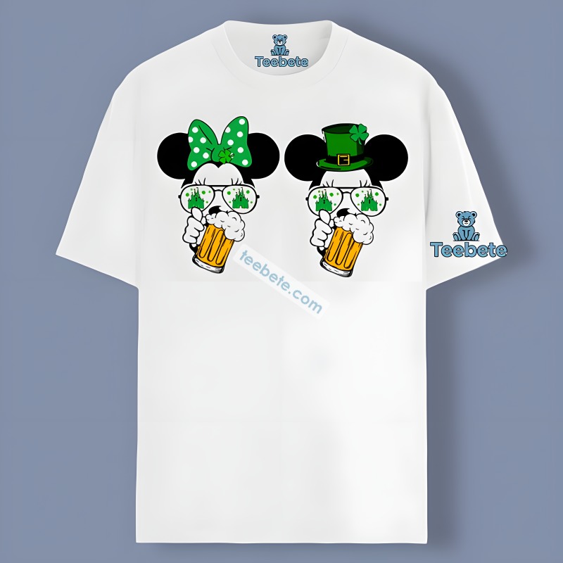 Mickey And Minnie Mouse Cheer Beer St Patricks Shirt Idea