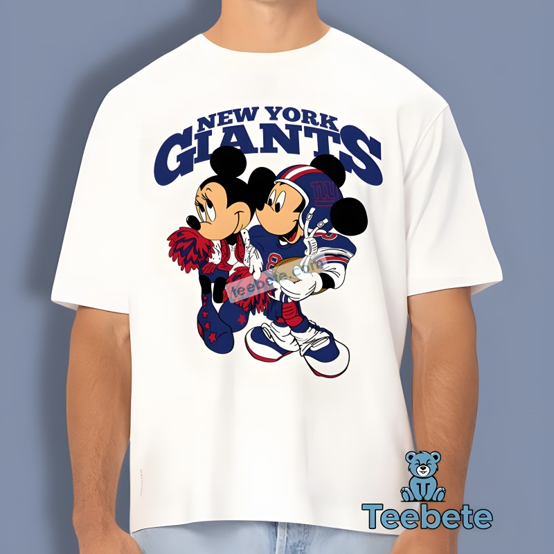 Mickey And Minnie Mouse Cheer New York Giants Unisex Shirt