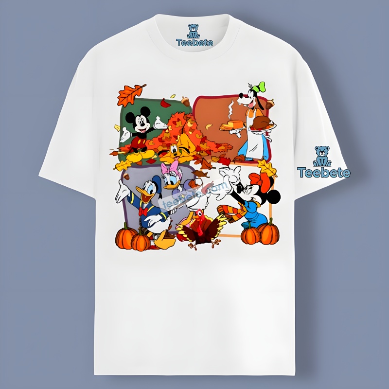 Mickey Donald Duck Goofy Thanksgiving Dinner Shirt Idea