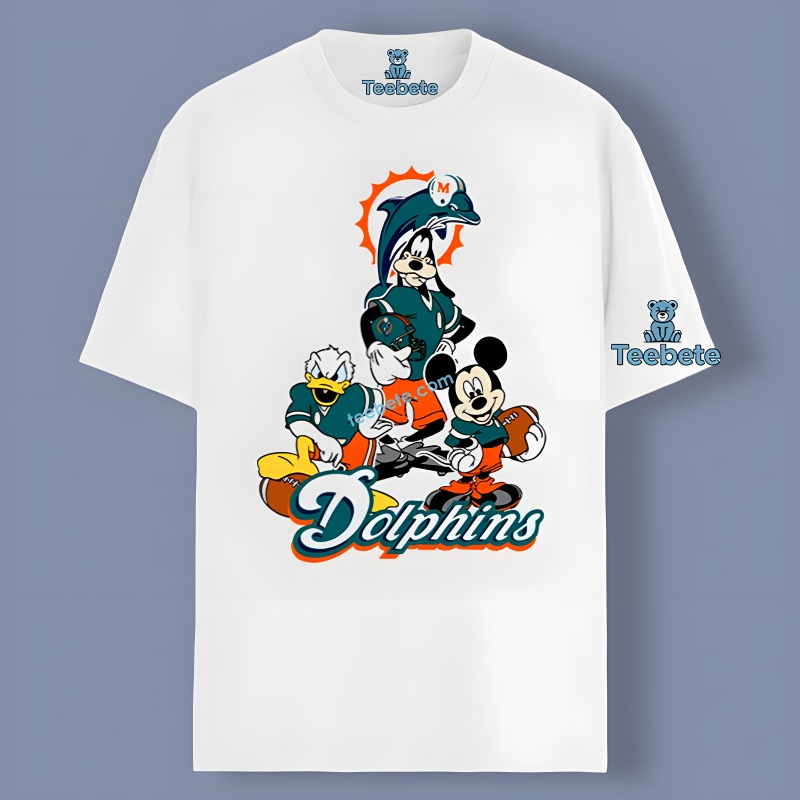 Mickey Mouse Gangster Style Miami Dolphins Car Shirt