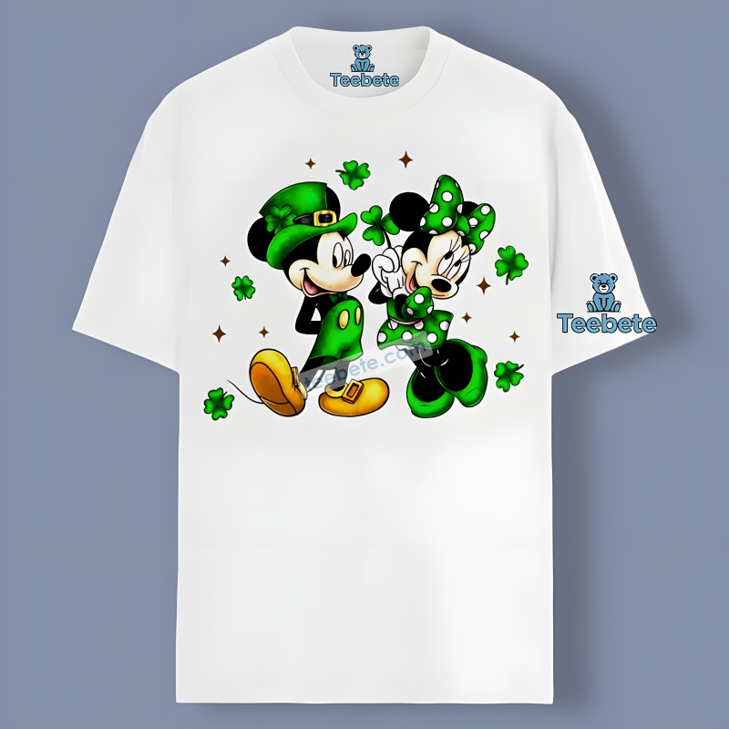 Mickey Mouse Face St Patricks Day Shirt Teen
