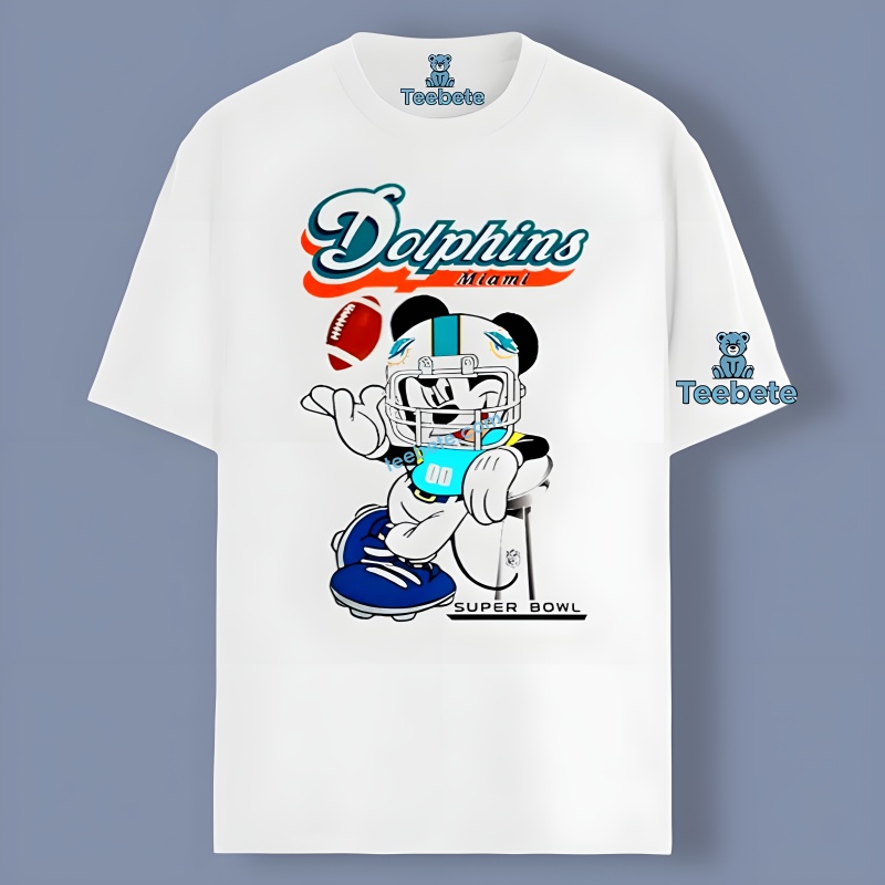 Mickey Mouse Lean On Super Bowl Miami Dolphins Shirt