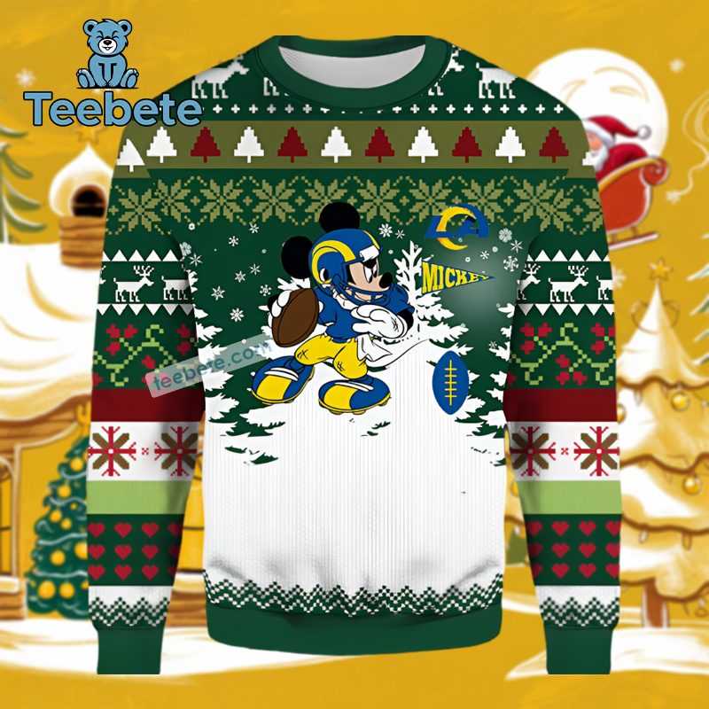 Los Angeles Rams Mickey Mouse Best Christmas Sweater Classic Fans