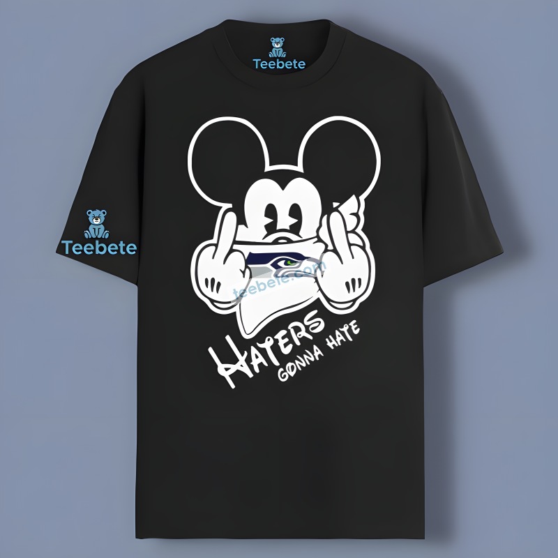 Mickey Mouse Seattle Seahawks Haters Gonna Hate Cotton Shirt