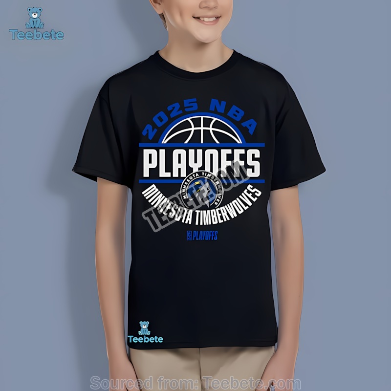 Minnesota Timberwolves 2025 Nba Playoffs Official Team Youth T-Shirt Minnesota Timberwolves 2025 Nba Playoffs Official Team Youth T-Shirt