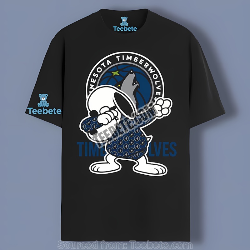 Minnesota Timberwolves Vs Dabbing Snoopy Basketball Shirt