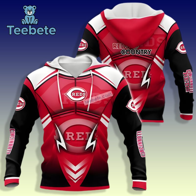 Cincinnati Reds Michael Myers Jason Voorhees Freddy Krueger 3D Hoodie Orange