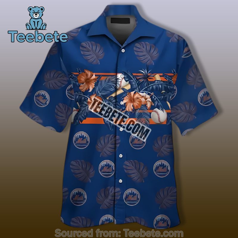 Orange 4Th Of July Stylish New York Mets Hawaiian Shirts