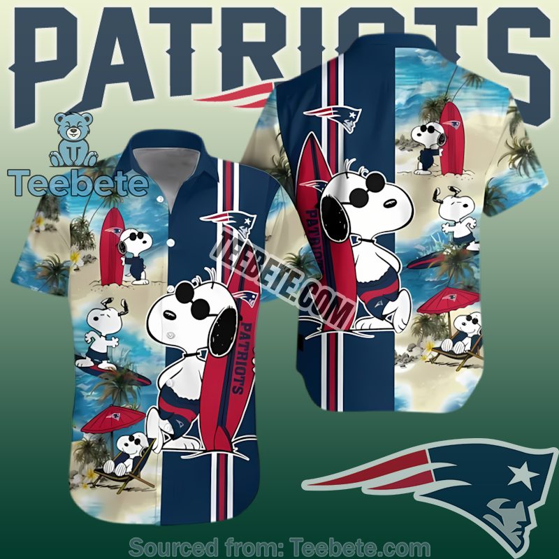 New England Patriots Vs Snoopy Surffing Navy Hawaiian Shirt Outfit