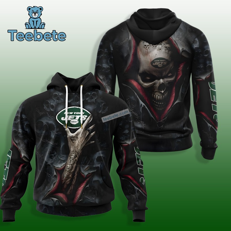 New York Jets Devils Hand Black Mens 3D Hoodies