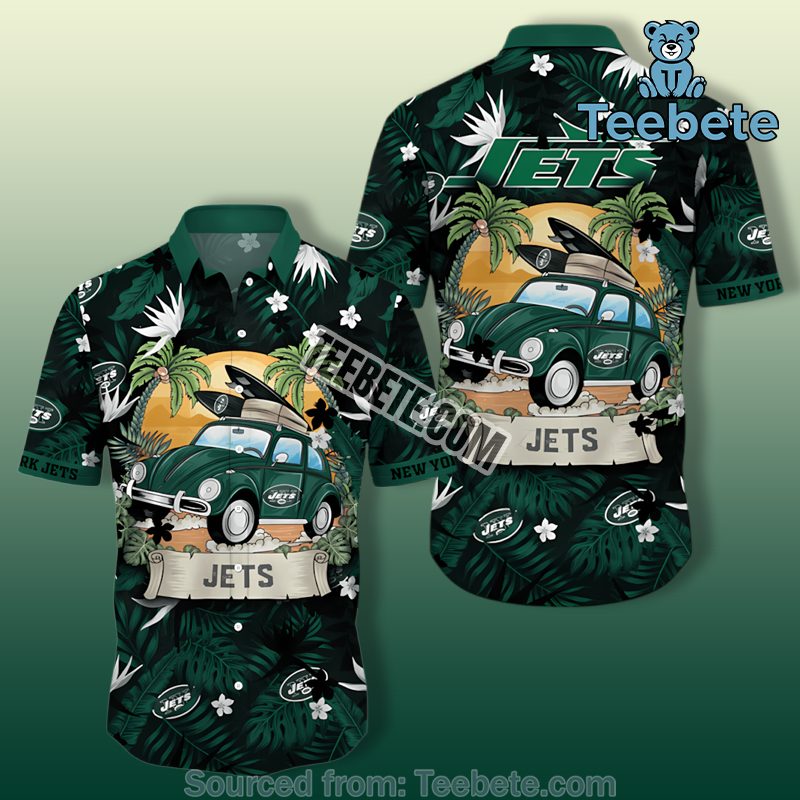 New York Jets Surfing Mickey Mouse Green Hawaiian Shirt Style