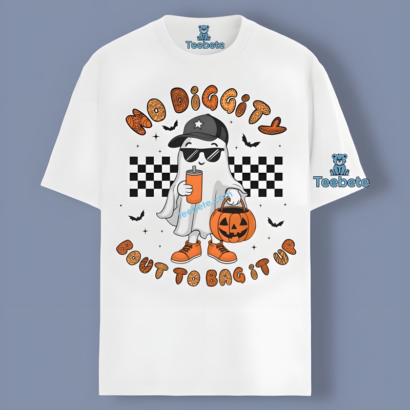 No Diggity Bag It Up Retro Halloween Ghost Unisex Shirt