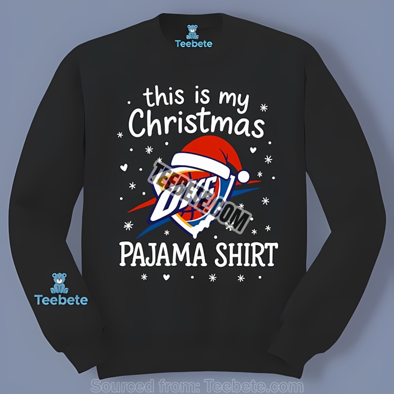 Oklahoma City Thunder This Is My Christmas Pajama Long Sleeve Oklahoma City Thunder This Is My Christmas Pajama Long Sleeve