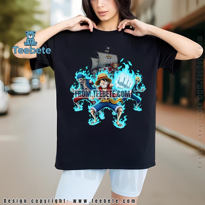 One Piece Skeleton Crew Graphic Shirt Luffy Chopper Ship Skull