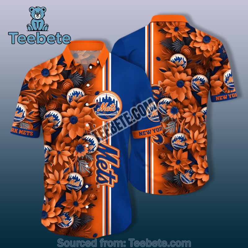 Orange Inpendend Day Stylish New York Mets Hawaiian Shirts