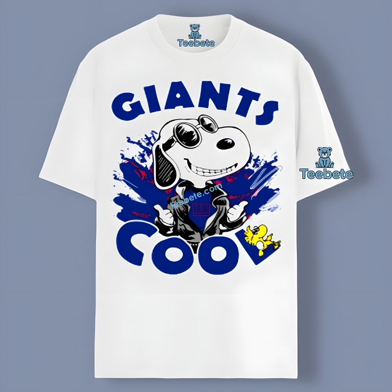 Peanuts New York Giants Joe Cool Snoopy Woodstock Simple Shirt
