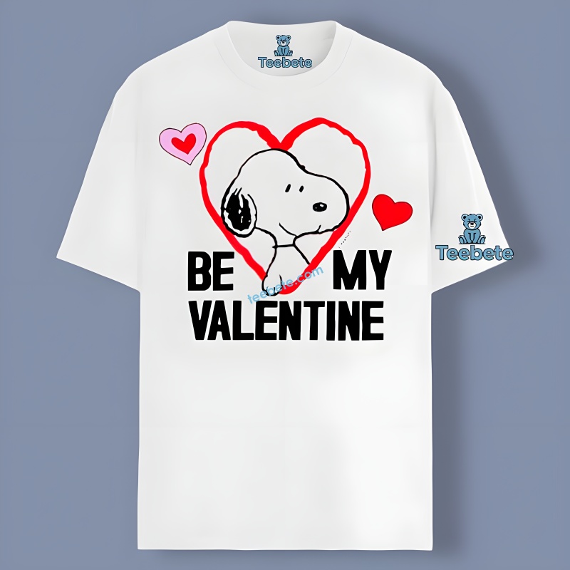 Peanuts Snoopy Be My Valentine Image Simple Shirt Holiday