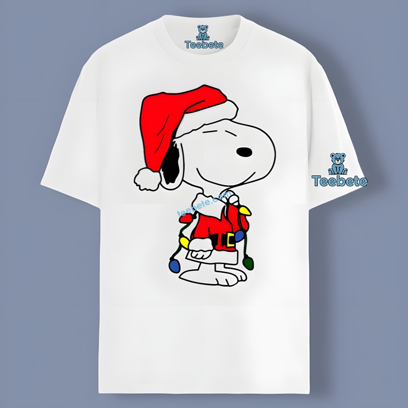 Peanuts Snoopy Christmas Lights Meme Shirt
