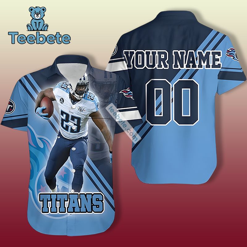 Personalized Tennessee Titans Tye Smith Blue Hawaiian Outfit For Men