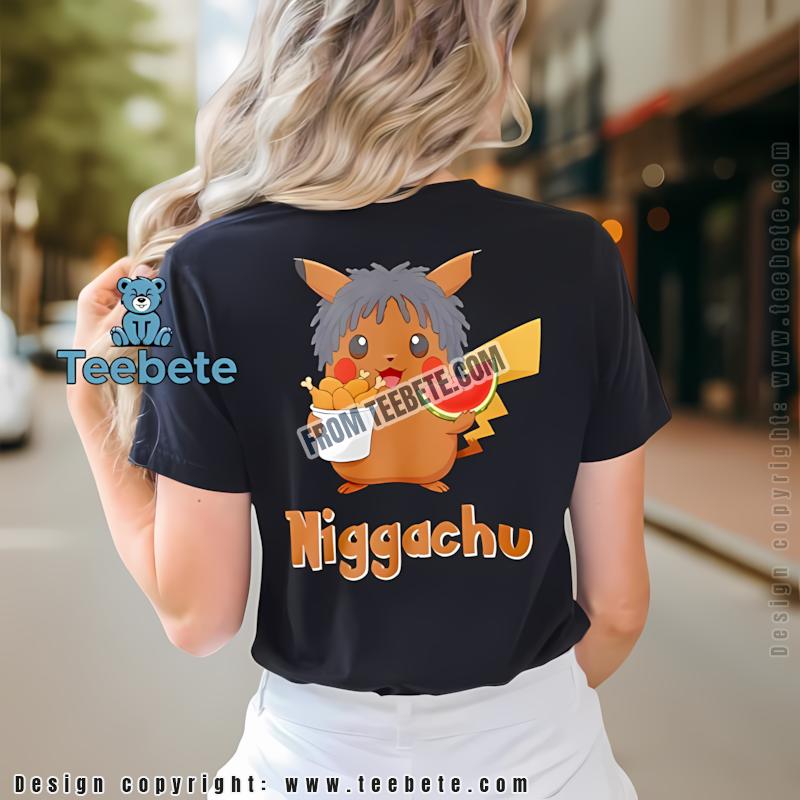 Pikachu Dreadlocks Fried Chicken Watermelon Parody Shirt