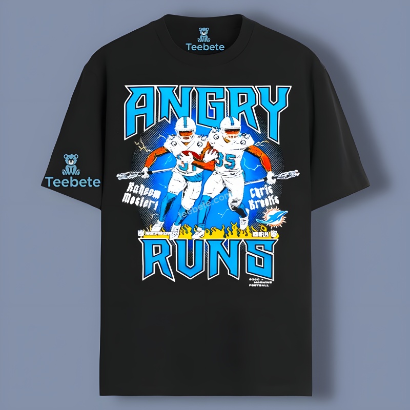 Raheem Mostert Chris Brooks Miami Dolphins Angry Runs Shirt