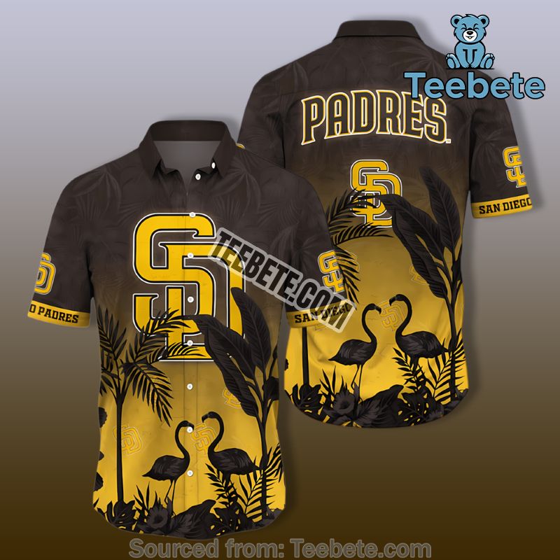 San Diego Padres Banana And Flamingo Yellow Nice Hawaiian Shirts