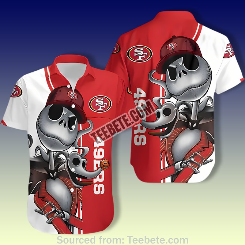 San Francisco 49Ers Mascot And Tiki Red Luxury Hawaiian Shirt San Francisco 49Ers Mascot And Tiki Red Luxury Hawaiian Shirt