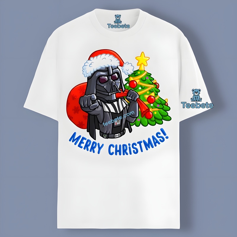 Santa Darth Vader Star Wars Christmas Tree Regular Shirt