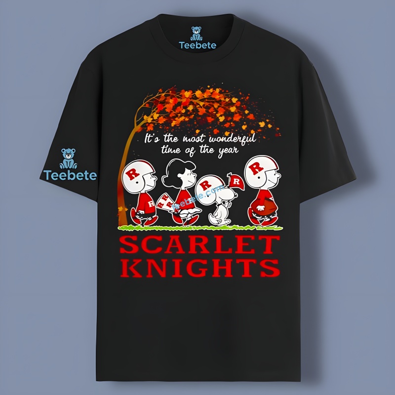 Scarlet Knights Peanuts Snoopy Charlie Brown Autumn Time Of The Year Shirt