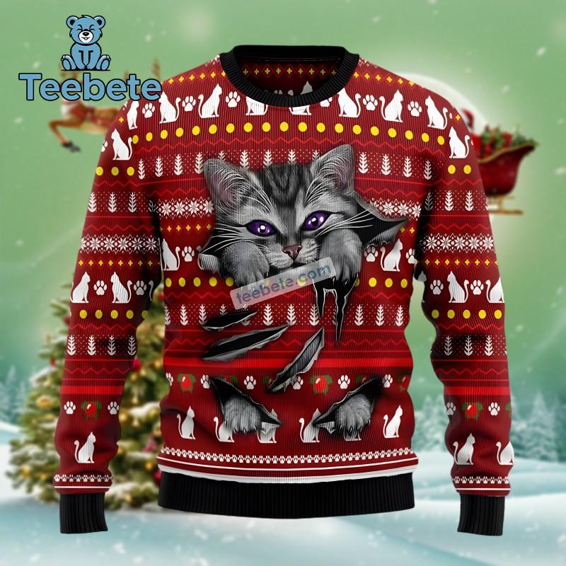 Scratch Cat Best Ugly Christmas Sweaters Scratch Cat Best Ugly Christmas Sweaters