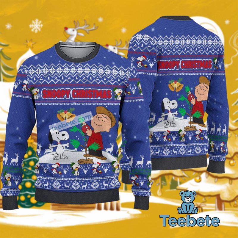 Team Unknown Snoopy Charlie Naughty Christmas Ugly Sweater Novelty Unisex