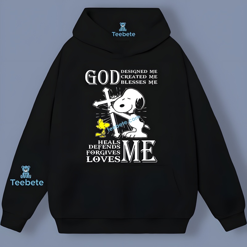 Snoopy Cross God Heals Defends Forgives Loves Me Quote Hoodie Snoopy Cross God Heals Defends Forgives Loves Me Quote Hoodie