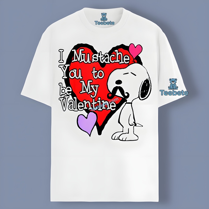 Snoopy Kiss Love Heart Valentine Gift Shirt Idea