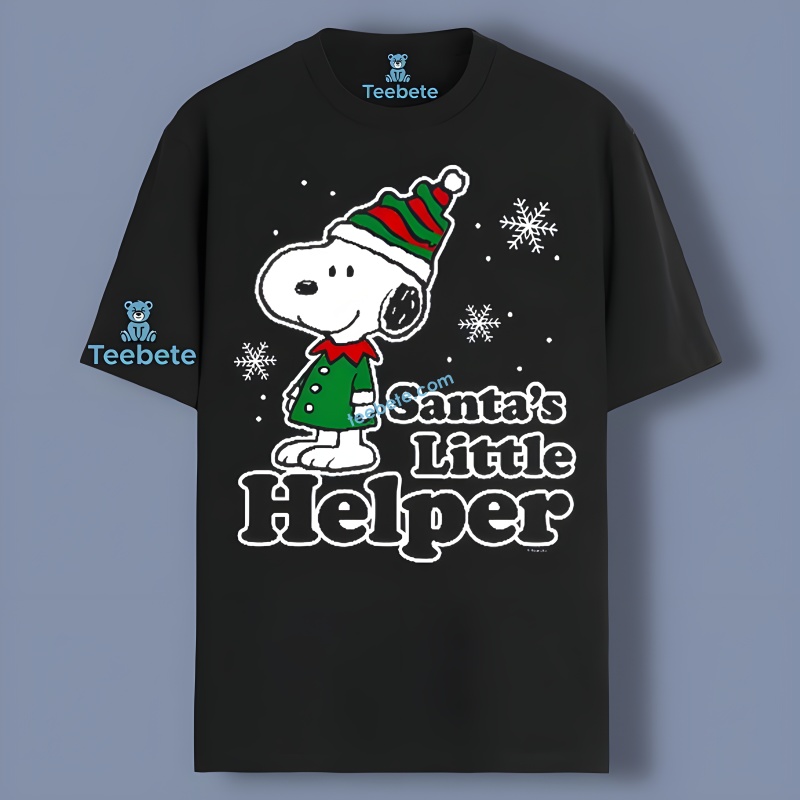Snoopy Peanuts Santas Little Helper Funny Shirt