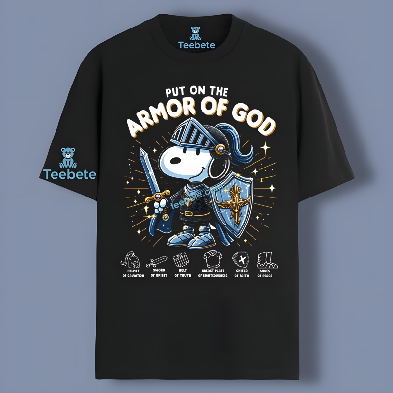 Snoopy Armor Of God Roman Warrior Tshirt